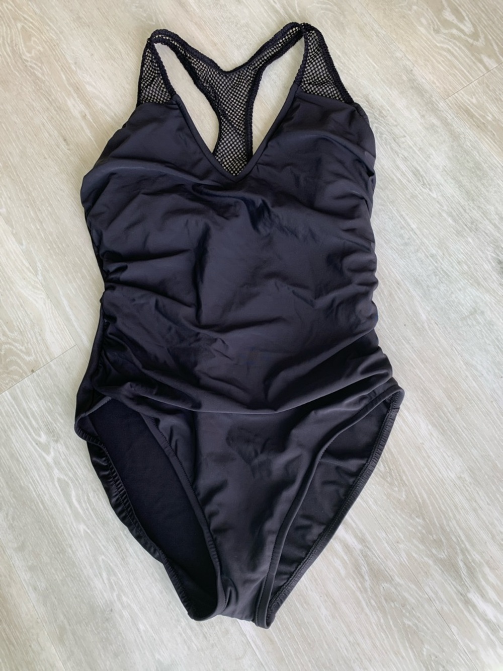 Magicsuit, Black Mesh-Back One-Piece Swimsuit,NWT, 14